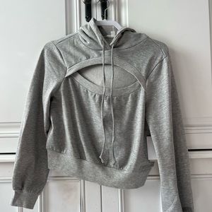 Grey Hoodie with cutout NEVER WORN